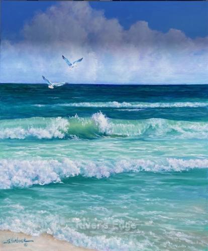 Sea Gulls and Waves by Dorothy Starbuck